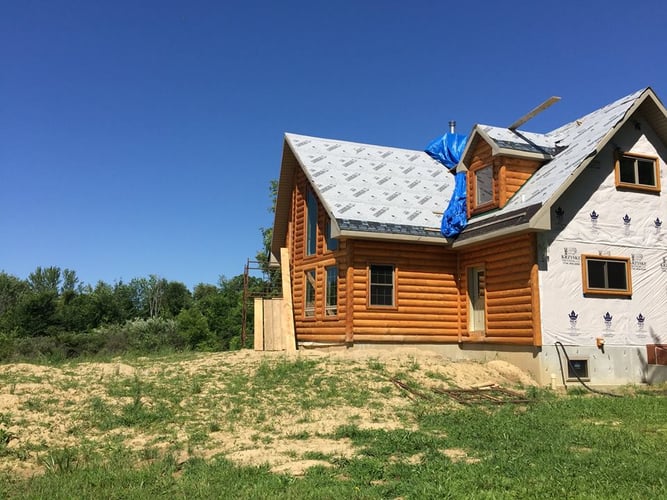 Log siding installation